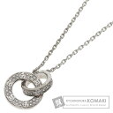 カルティエ ラブサークル フルダイヤモンド ネックレス K18ホワイトゴールド レディース 【中古】【CARTIER】