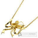 【Specialcoupon対象商品 8/9~8/18 10時迄!】カレライカレラ エンジェル リボンモチーフ ネックレス K18イエローゴールド レディース 【中古】【Carrera y Carrera】