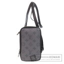 ルイヴィトン M69534 ダブルフォンポーチ ショルダーストラップ モノグラムエクリプス メンズ 【中古】【LOUIS VUITTON】
