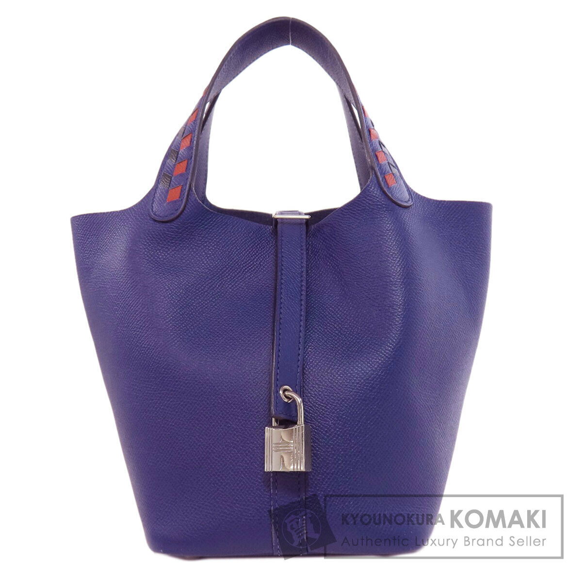 エルメス ピコタンロックPM ブルーアンクル トレサージュ シルバー金具 ハンドバッグ エプソン レディース 【中古】【HERMES】のサムネイル