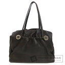 ブルガリ ロゴ トートバッグ レザー レディース 【中古】【BVLGARI】