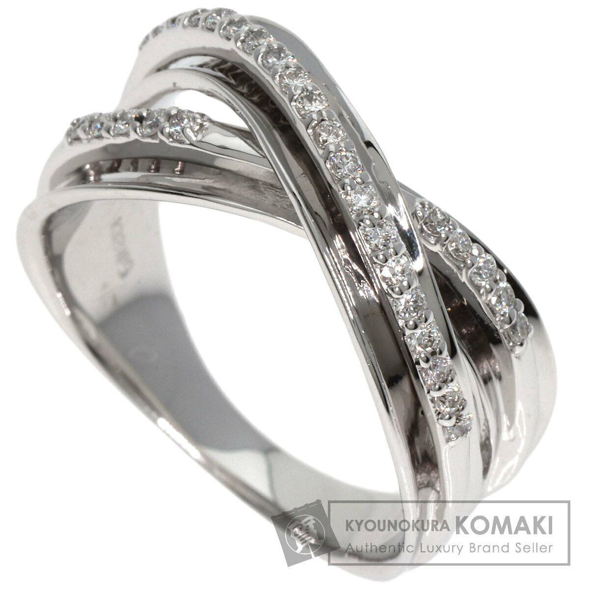 0.21ct ダイヤモンド リング・指輪 K18ホワイトゴールド 5.3g レディース 【中古】