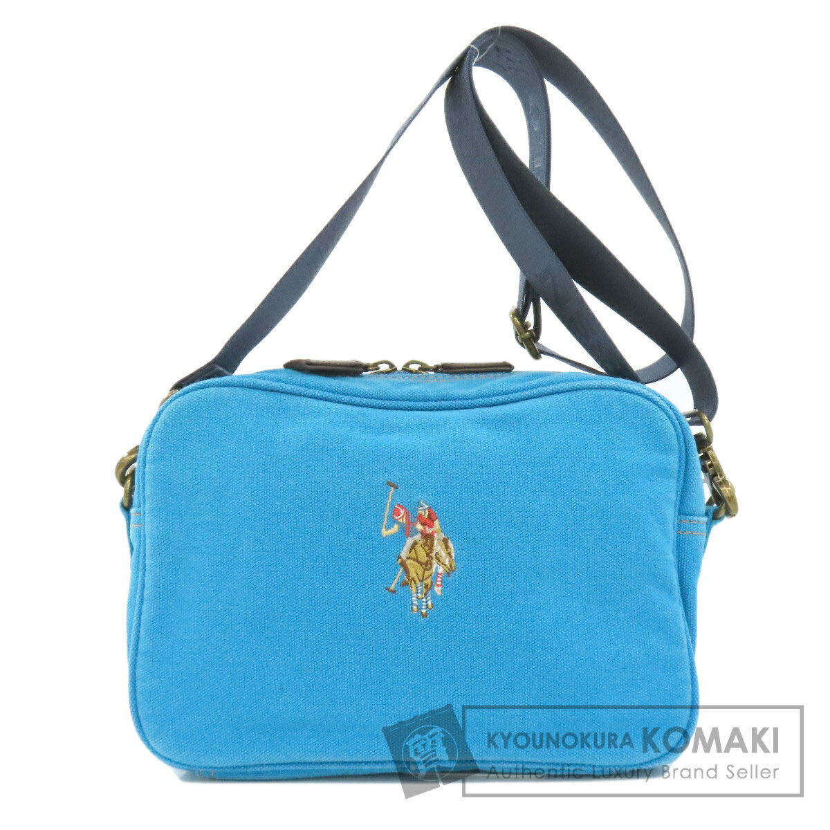 ユーエスポロアッスン ロゴ ショルダーバッグ キャンバス レディース 【中古】【U.S. POLO ASSN.】
