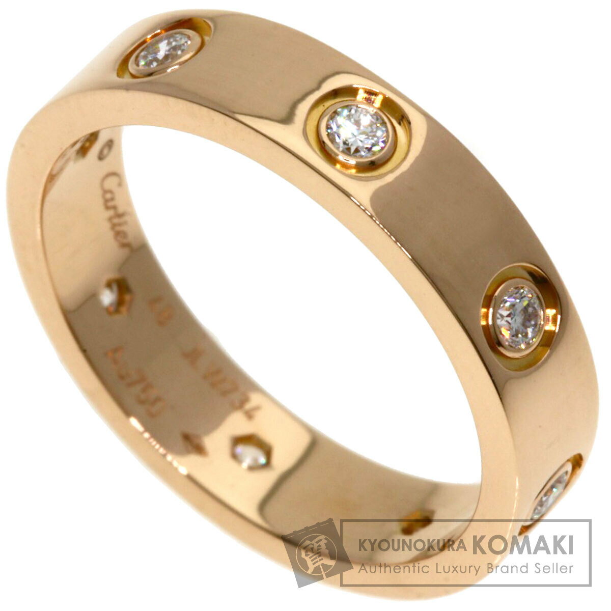 カルティエ ミニラブリング フルダイヤモンド #48 リング・指輪 K18ピンクゴールド レディース 【中古】【CARTIER】
