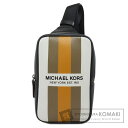 マイケルコース ロゴ ストライプ ボディバッグ PVC レディース 【中古】【Michael Kors】