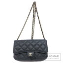シャネル チェーンショルダー マトラッセ ゴールド金具 ショルダーバッグ キャビアスキン レディース 【中古】【CHANEL】