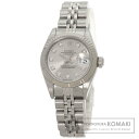 ロレックス 79174G デイトジャスト 10P ダイヤモンド 腕時計 ステンレススチール/SS/K18WG レディース 【中古】【ROLEX】