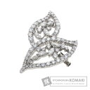 4.07ct ダイヤモンド リーフモチーフ ブローチ プラチナPT900 14.9g レディース 【中古】