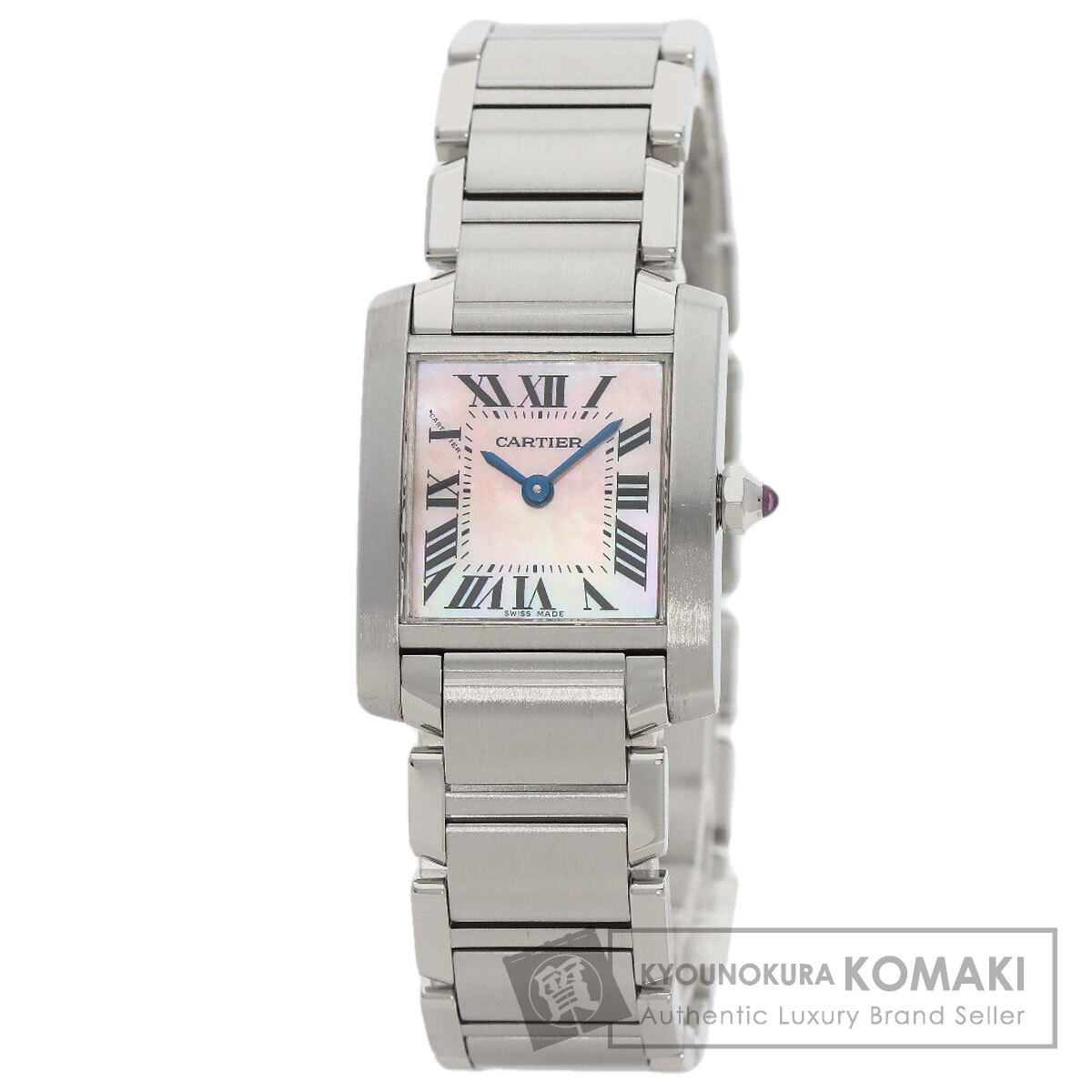 カルティエ W51028Q3 タンクフランセーズ SM 腕時計 ステンレススチール/SS レディース 【中古】【CARTIER】