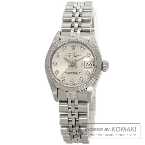 ロレックス 69174G デイトジャスト 10P ダイヤモンド 腕時計 ステンレススチール/SS/K18WG レディース 【中古】【ROLEX】 ロレックス 69174G デイトジャスト 10P ダイヤモンド 腕時計 ステンレススチール/SS/K18WG レディース 【中古】【ROLEX】