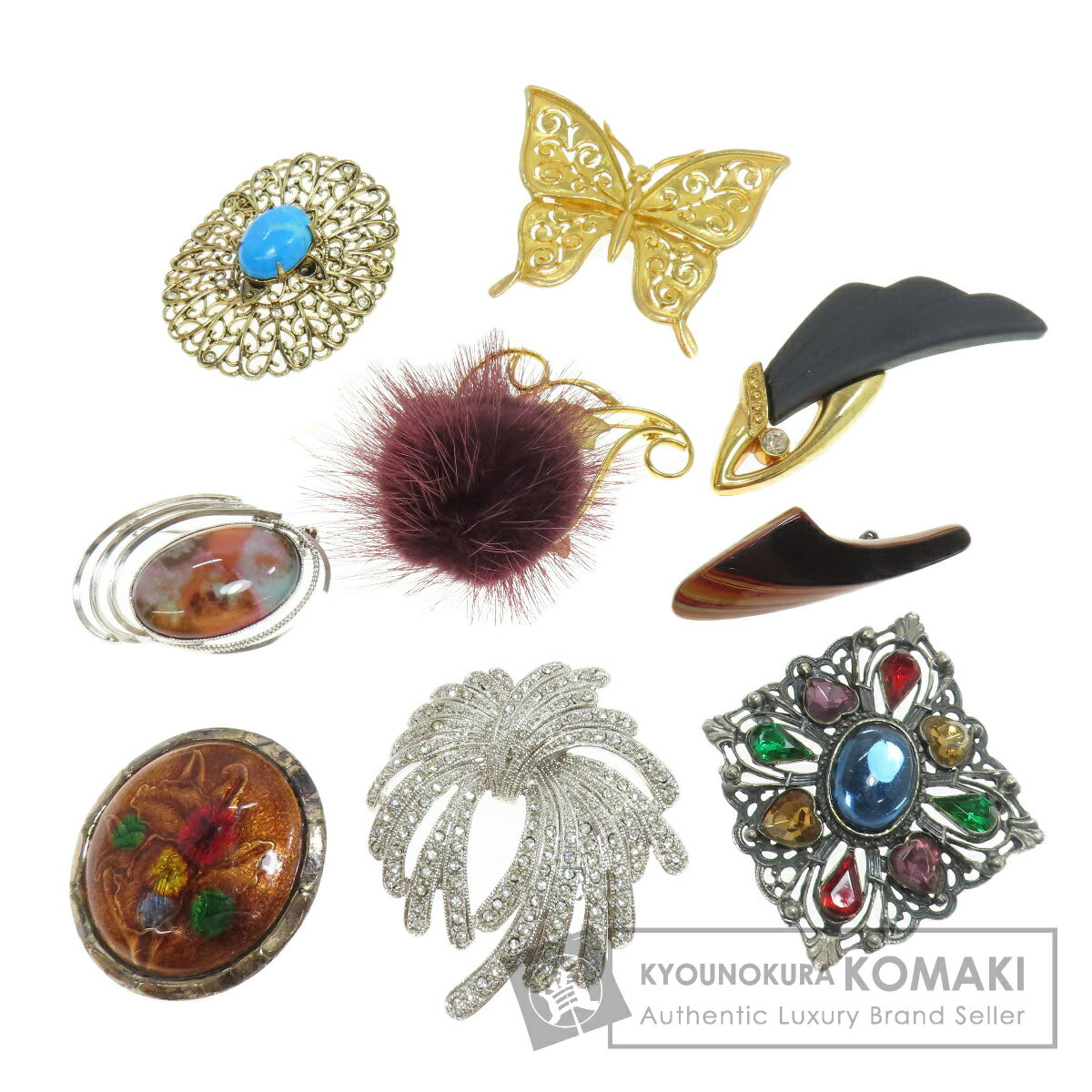 9点セット ブローチ ブローチ 金属製 レディース 【中古】