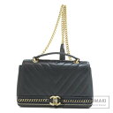 シャネル Vステッチ ゴールド金具 2WAY ショルダーバッグ ラムスキン レディース 【中古】【CHANEL】