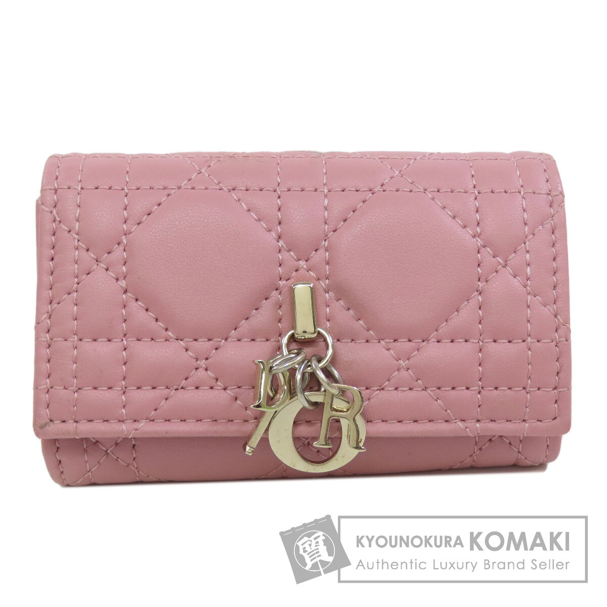 クリスチャンディオール カナージュ キーケース ラムスキン レディース 【中古】【CHRISTIAN DIOR】