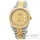 ロレックス 126333G デイトジャスト41 10P ダイヤモンド 腕時計 ステンレススチール/SSxK18YG メンズ 【中古】【ROLEX】