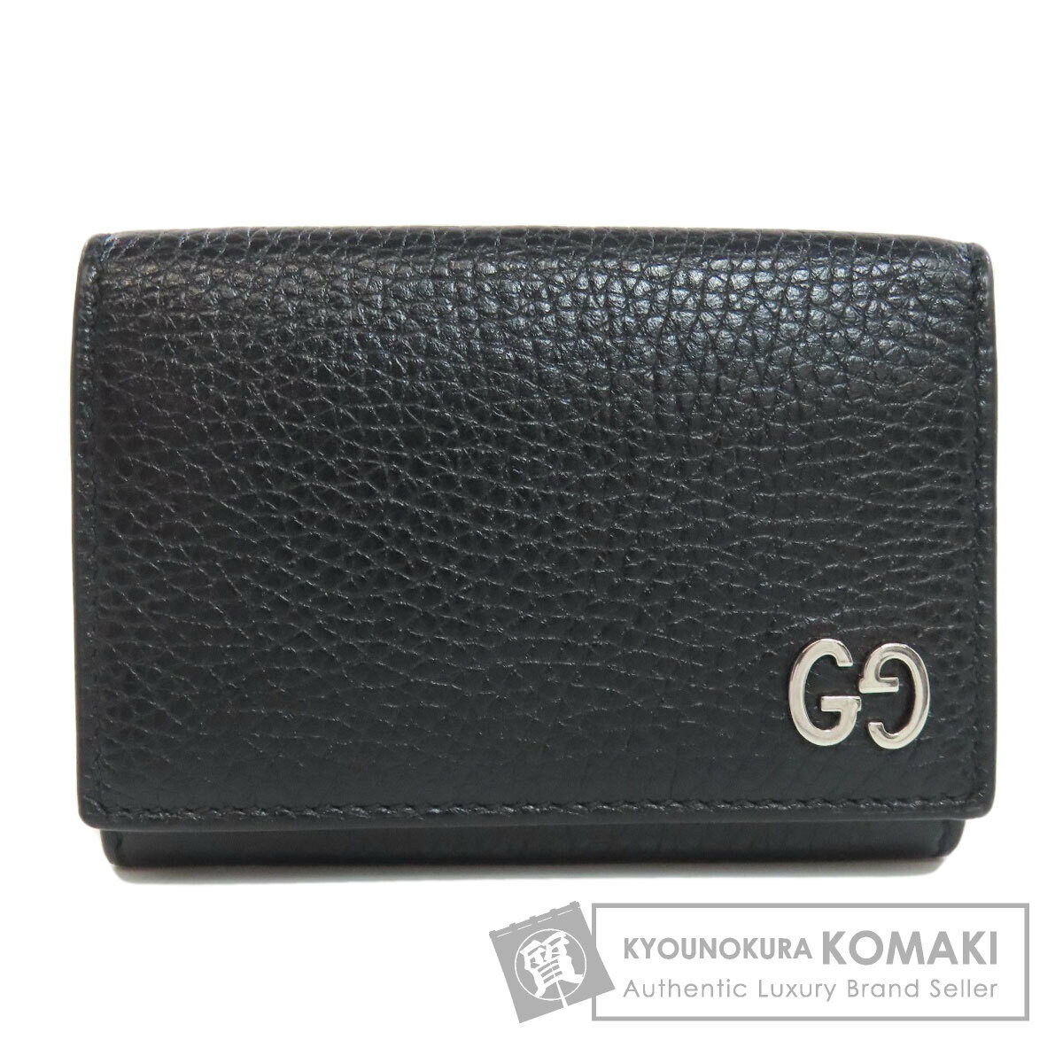 グッチ 473923 ロゴ カードケース レザー メンズ 【中古】【GUCCI】