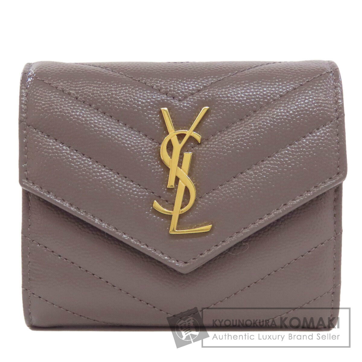 SAINT LAURENT サンローラン Vステッチ 二つ折り財布(小銭入れ SAINT LAURENT サンローラン Vステッチ 二つ折り財布(小銭入れ