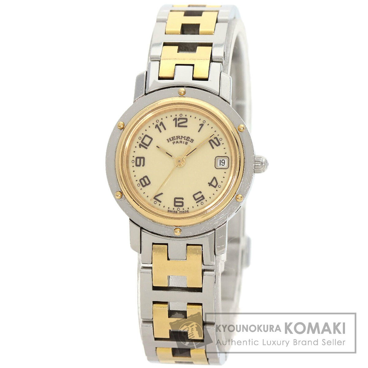 エルメス CL4.220 クリッパー 腕時計 ステンレススチール/SSxGP レディース 【中古】【HERMES】