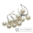 ミキモト パール 真珠 ブローチ K14ホワイトゴールド レディース 【中古】【MIKIMOTO】
