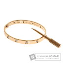 カルティエ ラブブレス ダイヤモンド ドライバー付き #17 ブレスレット K18ピンクゴールド レディース 【中古】【CARTIER】