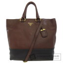 プラダ ロゴ トートバッグ レザー レディース 【中古】【PRADA】