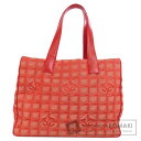 シャネル ニュートラベルラインMM トートバッグ ナイロンジャガード レディース 【中古】【CHANEL】