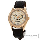 パテックフィリップ 5146R-001 アニュアルカレンダー ムーンフェイズ 腕時計 K18ピンクゴールド/革 メンズ 【中古】【PATEK PHILIPPE】