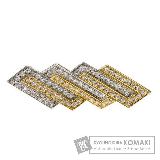 ミキモト ダイヤモンド 帯留め K18ホワイトゴールド/K14YG レディース 【中古】【MIKIMOTO】 ミキモト ダイヤモンド 帯留め K18ホワイトゴールド/K14YG レディース 【中古】【MIKIMOTO】