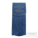 シャネル ココマーク メガネケース デニム レディース 【中古】【CHANEL】