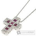 ダミアーニ ベルエポック M ダイヤモンド ルビー ネックレス K18ホワイトゴールド レディース 【中古】【Damiani】