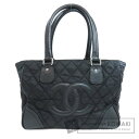 【SPECIAL COUPON対象商品 6/20〜6/26 10時迄!】シャネル パリ ニューヨーク シルバー金具 トートバッグ ナイロン素材 レディース 【中...