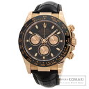 ロレックス 116515LN コスモグラフ デイトナ 腕時計 K18ピンクゴールド/アリゲーター メンズ 【中古】【ROLEX】