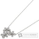 【SummerSALE対象商品 7/11〜7/15 10時迄!】ヴァンクリーフ&アーペル ソクラテス 3フラワー ダイヤモンド ネックレス K18ホワイトゴール...