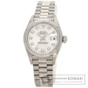 ロレックス 79179G デイトジャスト 10P ダイヤモンド 腕時計 K18ホワイトゴールド/K18WG レディース 【中古】【ROLEX】