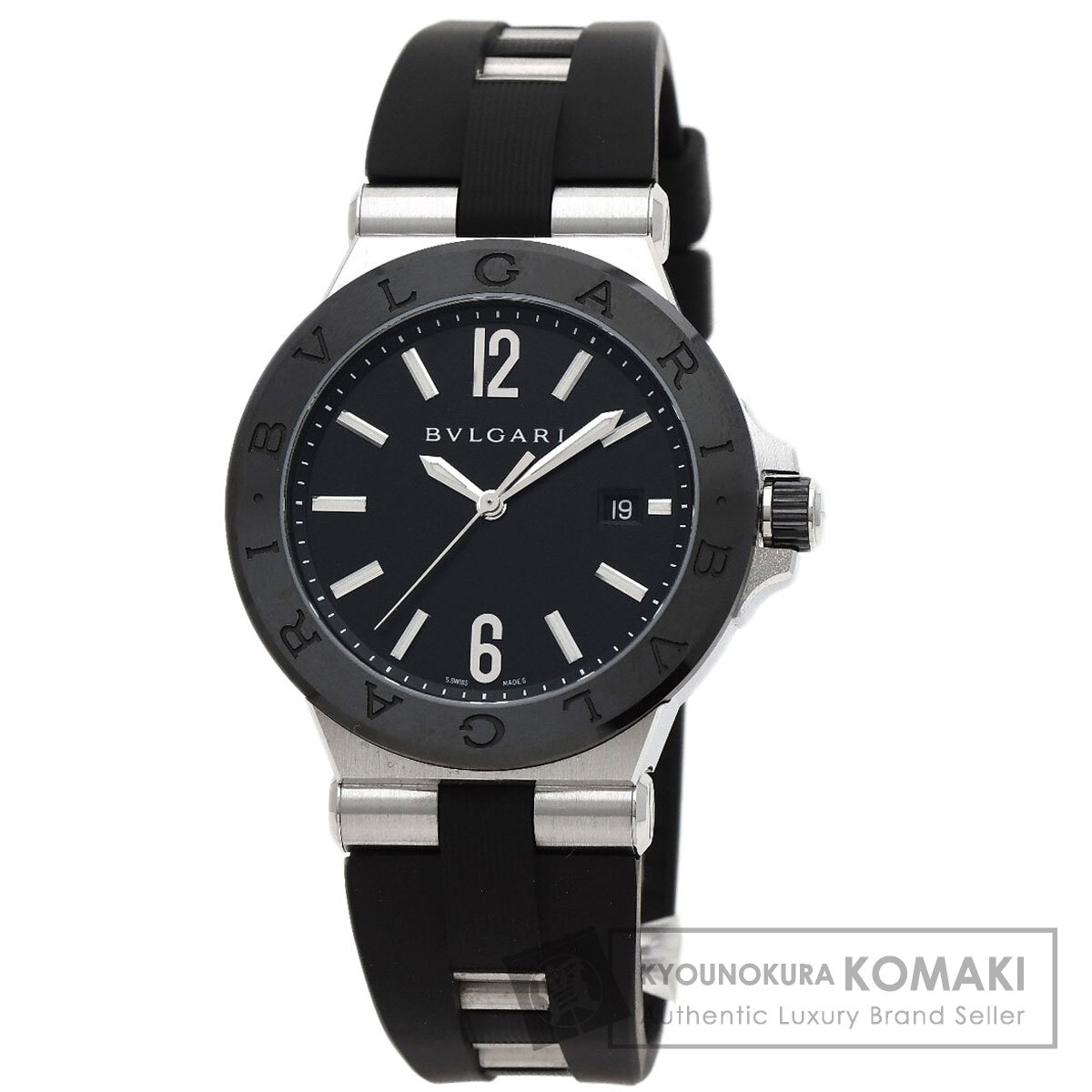 ブルガリ DG42SC ディアゴノ セラミック 腕時計 ステンレススチール/ラバー/セラミック メンズ 【中古】【BVLGARI】