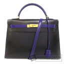 エルメス ケリー32 外縫い ゴールド金具 ハンドバッグ ボックスカーフ レディース 【中古】【HERMES】