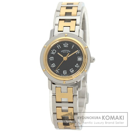 エルメス CL4.220 クリッパー 腕時計 ステンレススチール/SSxGP レディース 【中古】【HERMES】 エルメス CL4.220 クリッパー 腕時計 ステンレススチール/SSxGP レディース 【中古】【HERMES】