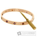 カルティエ ラブブレス マルチカラーストーン ドライバー付き #18 ブレスレット K18ピンクゴールド レディース 【中古】【CARTIER】