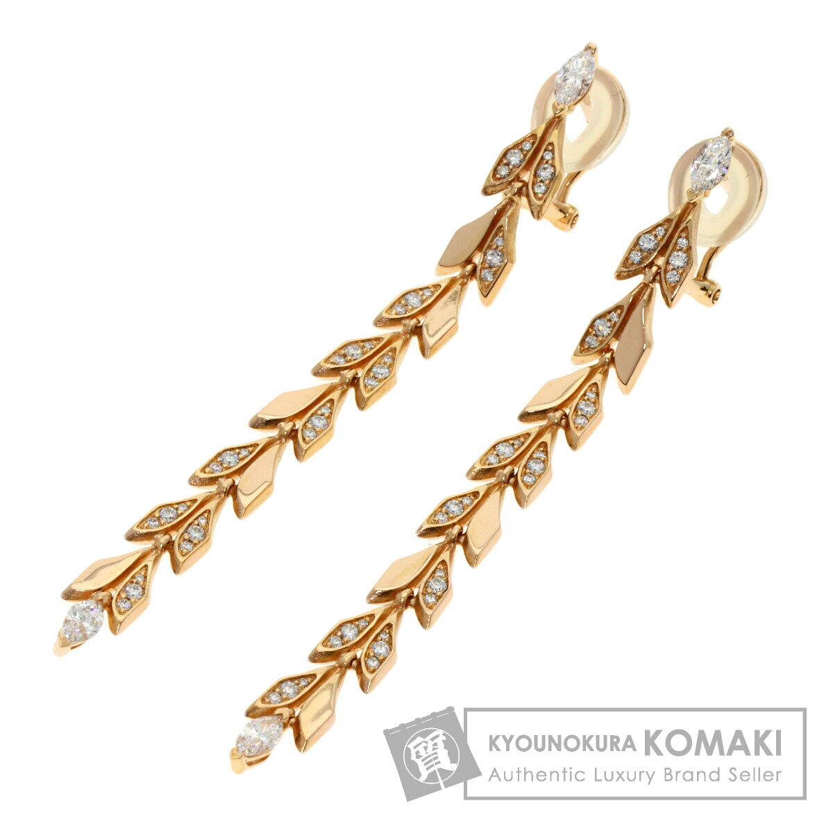 ティファニー ヴィクトリア ヴァイン ドロップ ダイヤモンド ピアス K18ピンクゴールド レディース 【中古】【TIFFANY&Co.】