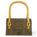 フェンディ ジャガード トートバッグ キャンバス レディース 【中古】【FENDI】