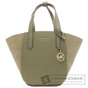 マイケルコース ロゴ トートバッグ レザー/スエード レディース 【中古】【Michael Kors】