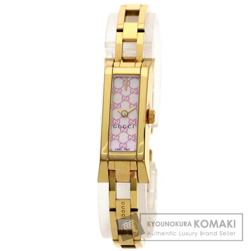 グッチ YA110 GG スクエアフェイス 腕時計 GP/GP レディース 【中古】【GUCCI】 グッチ YA110 GG スクエアフェイス 腕時計 GP/GP レディース 【中古】【GUCCI】