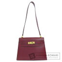 エルメス ミニケリー 外縫い ゴールド金具 ショルダーバッグ ボックスカーフ レディース 【中古】【HERMES】