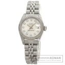 ロレックス 69174G デイトジャスト 10P ダイヤモンド 腕時計 ステンレススチール/SS/K18WG レディース 【中古】【ROLEX】