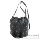 ミュウミュウ スタッズ ショルダーバッグ レザー レディース 【中古】【MIUMIU】