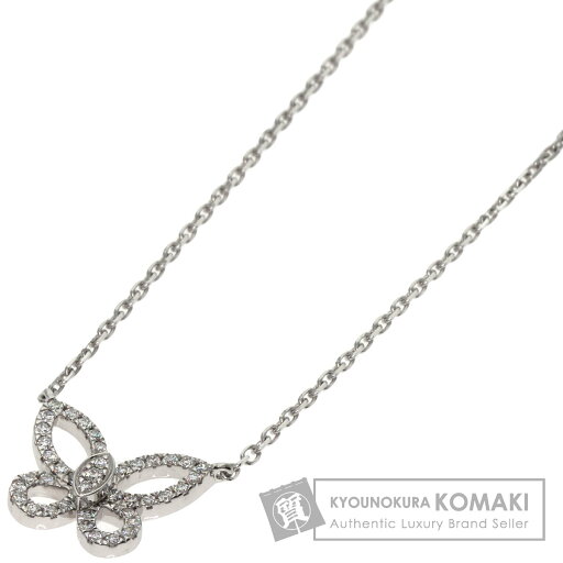 グラフ ミニ バタフライ ダイヤモンド ネックレス K18ホワイトゴールド レディース 【中古】【GRAFF】 グラフ ミニ バタフライ ダイヤモンド ネックレス K18ホワイトゴールド レディース 【中古】【GRAFF】