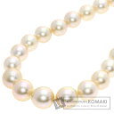 タサキ 南洋 ゴールデンパール 真珠 ダイヤモンド ネックレス K18イエローゴールド レディース 【中古】【TASAKI】