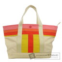 トリーバーチ ロゴ トートバッグ キャンバス レディース 【中古】【Tory Burch】