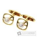 ミキモト パール 真珠 カフス K18イエローゴールド メンズ 【中古】【MIKIMOTO】