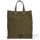 フェンディ ズッカ柄 トートバッグ キャンバス レディース 【中古】【FENDI】