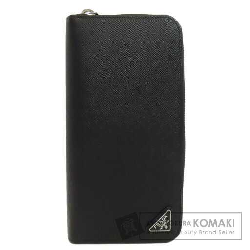 プラダ ロゴ金具 長財布(小銭入れあり) レザー レディース 【中古】【PRADA】 プラダ ロゴ金具 長財布(小銭入れあり) レザー レディース 【中古】【PRADA】